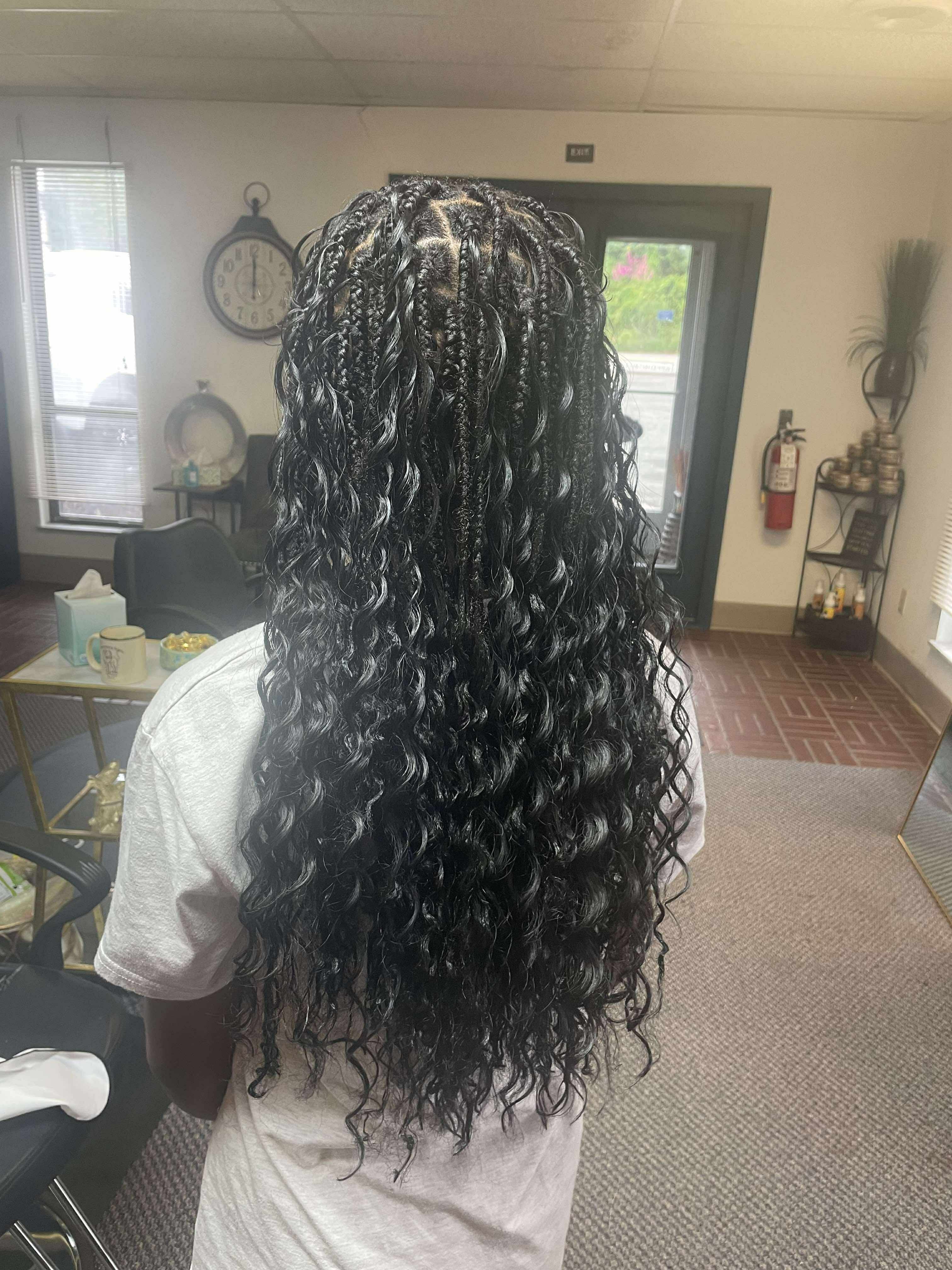Client style at Berly's Multi Culture Hair Braiding, McKeesport PA